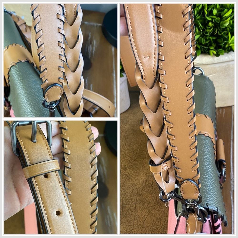 Coach Georgie Whipstitch Colorblock Leather Shoulder/Crossbody Bag - Picture 11 of 15